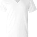 تيشيرت برقبة على شكل حرف V للرجال من 4 قطع - ابيض/S