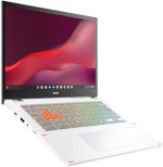اسس لابتوب العاب كروم بوك فايب CX34 فليب كلاود مع قلم ستايلس، شاشة لمس 14 انش 144 هرتز (1920x1200)، معالج انتل كور i5-1235U، 256GB SSD، ذاكرة RAM 8GB، كروم او اس، ابيض لؤلؤي، CX3401FBA-DH586T-S