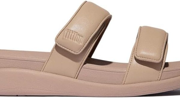 Fitflop Women's F-Mode Go Adjustable Flatform Two-bar Slides Sliding Sandals