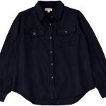 قميص منسوج للبنات من جيلين مع جيوب في الامام