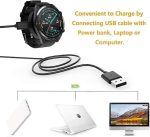 ⁦شاحن ساعة لساعة هواوي جي تي/جي تي 2/جي تي 2 اي، شاحن بديل نوع C الى كيبل شحن USB، ملحقات حامل شحن متوافق مع هونر ماجيك/ماجيك 2/دريم/جي اس برو، 50 سم، اسود⁩ - الصورة ⁦2⁩