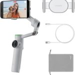 انستا360 فلو 2 برو جراي - جيمبال قابل للطي بتقنية الذكاء الاصطناعي، متعدد الاشخاص وتتبع دوران 360 درجة، حامل ثلاثي مدمج / عصا سيلفي، مثبت محمول لايفون/اندرويد