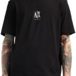 ارماني اكستجينج تي شيرت كاجوال بشعار صغير للرجال