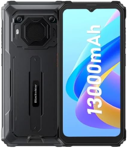 BV6200 برو هيليو P35 اندرويد 13 6.56 انش 6.56 انش 6GB 128GB IP69 مقاوم للماء 13000mAh 18 واط شاحن سريع ان اف سي