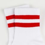 ⁦YHRY 4 Pairs Boys Girls Soft Cotton White Athletic Socks with Stripes, Kids Low Cut Socks, Boys Girls' Ankle Cotton Socks, Kids Ankle Athletic Socks With Low Cut Tab For 8-10 Years Old⁩ - الصورة ⁦4⁩