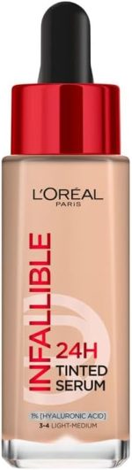 سيروم انفاليبل ملون يدوم 24 ساعة من لوريال باريس، لون فاتح متوسط 3-4