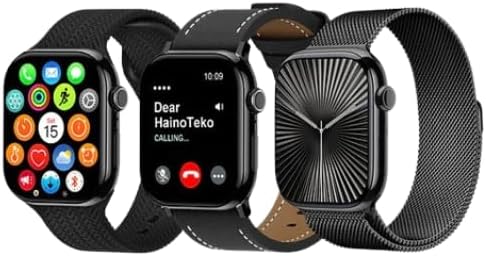 Haino Teko-20 smart watch with AMOLED Display with 3 set strap for men