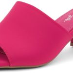 هيرستايل حذاء بكعب منخفض للنساء - حذاء مفتوح من الخلف سهل الارتداء بطرف مربع مفتوح من الامام 2.5 انش مريح وكعب مكتنز، حذاء كاجوال عصري 2025 للحفلات والزفاف والمكتب