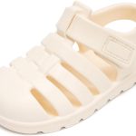 FUNKYMONKEY Unisex-Child Closed-Toe Sandals Summer Sport Lightweight Sandal EVA Outdoor Water Shoes for Boys and Girls