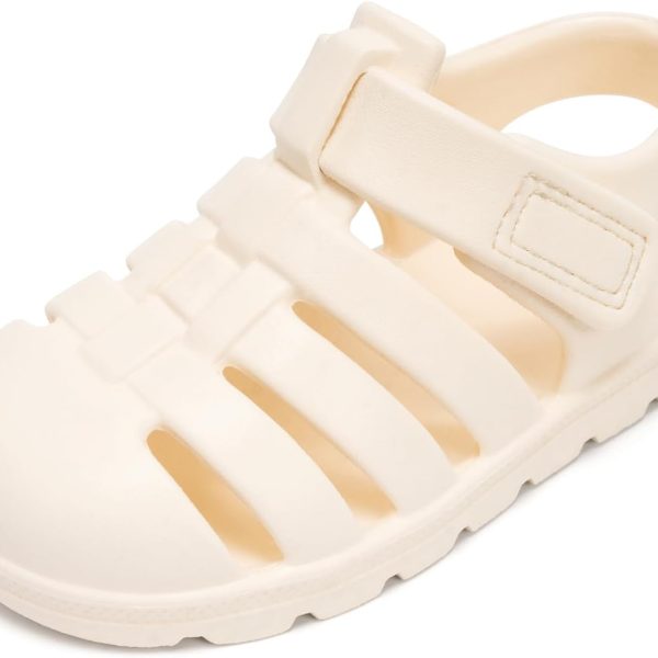 FUNKYMONKEY Unisex-Child Closed-Toe Sandals Summer Sport Lightweight Sandal EVA Outdoor Water Shoes for Boys and Girls
