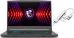 MSI لابتوب العاب رفيع 15.6 انش FHD 144Hz ومعالج AMD رايزن 5 7535HS وبطاقة عرض مرئي انفيديا جيفورس RTX 4060 وكاميرا ويب باضاءة خلفية وذاكرة RAM 16GB وSSD 1024GB وويندوز 11 هوم مع موزع USB 3.0