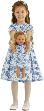 ⁦فستان للبنات من حياتي، لون ازرق، مناسب لعمر 3-4 سنوات⁩ - الصورة ⁦2⁩