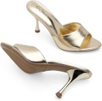 ⁦شو لاند شبشب مفتوح من الامام بكعب عالي للنساء من ليفانا، حذاء مفتوح من الامام بشريط واحد سهل الارتداء لحفلات التخرج وحفلات الزفاف والعطلات⁩ - الصورة ⁦3⁩