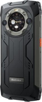 ⁦بلاك فيو BV9300 برو 8GB+256GB 6.7 انش شاشة رئيسية و1.3 انش مستديرة ثانوية مدمجة 100 لومن مصباح يدوي 15080mAh 4G هاتف ذكي متين، اسود⁩ - الصورة ⁦4⁩
