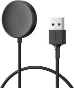 شاحن ساعة USB نوع C لساعة جالكسي 7/6 كلاسيك/6/5 برو/5/4/4 كلاسيك/3/اكتيف 2/اكتيف 1، 1 متر/3.3 قدم، شاحن جالكسي مغناطيسي (USB اسود، 50 سم)