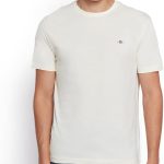 غانت تيشيرت قطن باكمام قصيرة مع شعار درع للرجال