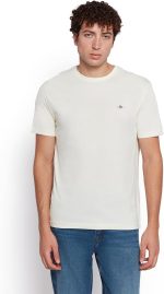 غانت تيشيرت قطن باكمام قصيرة مع شعار درع للرجال