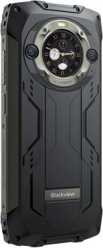 ⁦بلاك فيو BV9300 برو 8GB+256GB 6.7 انش شاشة رئيسية و1.3 انش مستديرة ثانوية مدمجة 100 لومن مصباح يدوي 15080mAh 4G هاتف ذكي متين، اسود⁩ - الصورة ⁦3⁩