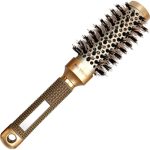 فرشاة دائرية لتصفيف الشعر من جيباس، فرشاة تصفيف الشعر الاحترافية لتجفيف الشعر وفرده والشعر اللامع والمموج