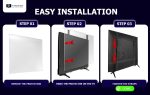 ⁦واقي شاشة تلفزيون 63-65 بوصة للتلفزيون LCD وLED وOLED وQLED 4K HDTV⁩ - الصورة ⁦5⁩