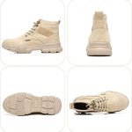 ⁦حذاء سيفتي للرجال من كيديبو، حذاء بمقدمة مركبة للعمل، حذاء جيد التهوية وخفيف الوزن ومضاد للانزلاق، بني - مقاس 39⁩ - الصورة ⁦2⁩