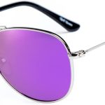 نظارات شمسية افياتور للاطفال الاولاد والبنات بتصميم كات 3، نظارات شمسية معدنية للاطفال الصغار مع حافظة حماية من الاشعة فوق البنفسجية لعمر 3-8 سنوات