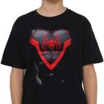 سبايدرمان تي شيرت سبايدرمان Miles Morales للأولاد، تي شيرت للأطفال من الجنسين