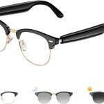 نظارات بلوتوث ذكية مع عدسات حماية من الاشعة فوق البنفسجية متلونة بالضوء، نظارات شمسية لحجب الضوء الازرق للرجال والنساء، نظارات شمسية انتقالية متلونة بالضوء للرياضات الخارجية والقيادة، ذهبي