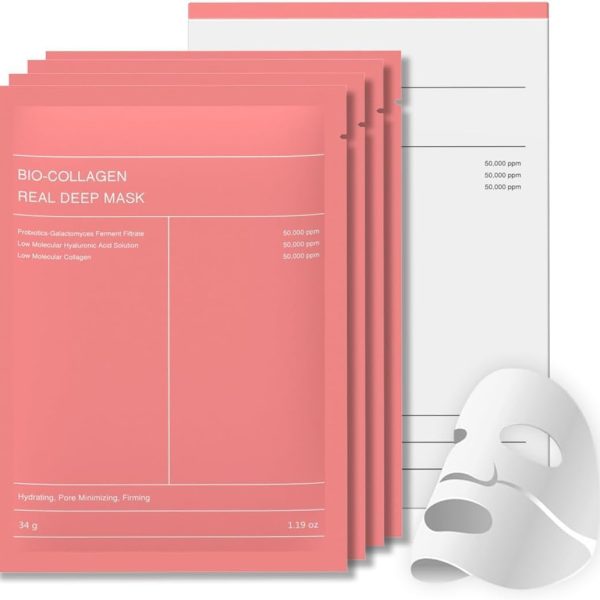 سكاي-تاتش قناع ترطيب عميق بالكولاجين الحيوي، قناع كولاجين، مرطب ليلي مستورد، كولاجين حيوي يقوي حاجز البشرة، 4 ورقات/عبوة