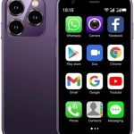 هاتف ذكي صغير 3G غير مقفل في العالم بشاشة لمس 3.0 انش صغيرة XS15 ببطارية 1000mAh 8.1 الترا، 2GB+16GB (ارجواني)