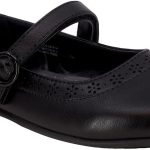 لندن فوغ حذاء الزي المدرسي للفتيات الصغيرات بمقاسات ماري جين والباليه مسطح