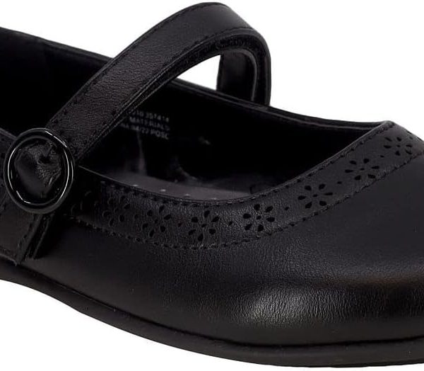 لندن فوغ حذاء الزي المدرسي للفتيات الصغيرات بمقاسات ماري جين والباليه مسطح