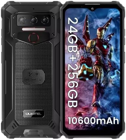 هاتف ذكي WP23 بلس مقاوم للماء 24GB+256GB بطارية 10600mAh شاشة 6.55 انش اندرويد 14