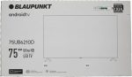 ⁦بلاوبنكت تلفزيون ذكي 75 بوصة بدقة 4K UHD بنظام اندرويد ودولبي فيجن دولبي اتموس وبلوتوث -75UB6210D مقاس 167.29×35.51×102.81 سم، اسود (مجدد)⁩ - الصورة ⁦4⁩