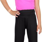 سروال حريم للاطفال من جانيسرامون® بقصة فضفاضة للبنات من علي بابا بخصر مطاطي خفيف الوزن وقابل للتمدد - سروال ضيق مثالي للانشطة اليومية