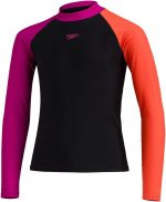 بدلة السباحة للفتيات من سبيدو كولور بلوك بأكمام طويلة قطعة واحدة