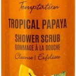 سي دي كوزمو ديزاينز مقشر بابايا تروبيكال من تيمبتيشن، 1000 مل، غسول جسم مرطب، ينظف ويقشر، لجميع انواع البشرة، مقشر للوجه والجسم، جل استحمام للرجال والنساء