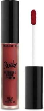 رود احمر شفاه سائل طويل نوتوريوس ريتش من كوزماتيكس - لون شفاه هيل تو باي للنساء، 0.1 اونصة