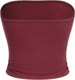 ⁦بلايز انبوبية للنساء من جورجليتر بطبعة جمجمة جرافيك بدون حمالات وقصة ضيقة⁩ - الصورة ⁦2⁩