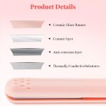 ⁦مكواة فرد الشعر 2 في 1 من جيمي، مكواة تجعيد الشعر مزدوجة الاغراض، مكواة فرد شعر صغيرة محمولة تعمل بمنفذ USB للشقة والسكن الجامعي والسفر (لا يمكن تخزين الكهرباء) (بينك)⁩ - الصورة ⁦3⁩