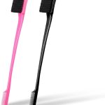 سوفت ان ستايل فرشاة شعر مزدوجة الجوانب للتحكم في الحواف من مايا بيوتي، عبوة من قطعتين باللونين الزهري والاسود