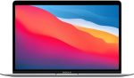 ابل لابتوب ماك بوك اير 2020: شريحة ابل M1، شاشة ريتينا 13 انش، ذاكرة RAM 8GB، تخزين SSD 256GB، كيبورد باضاءة خلفية، كاميرا فيس تايم HD، خاصية التعرف باللمس، يعمل مع ايفون/ايباد؛ فضي؛ عربي/انجليزي