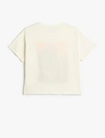 ⁦تيشرت كلاسيكي كبير الحجم للبنات (عبوة من قطعة واحدة)⁩ - الصورة ⁦3⁩