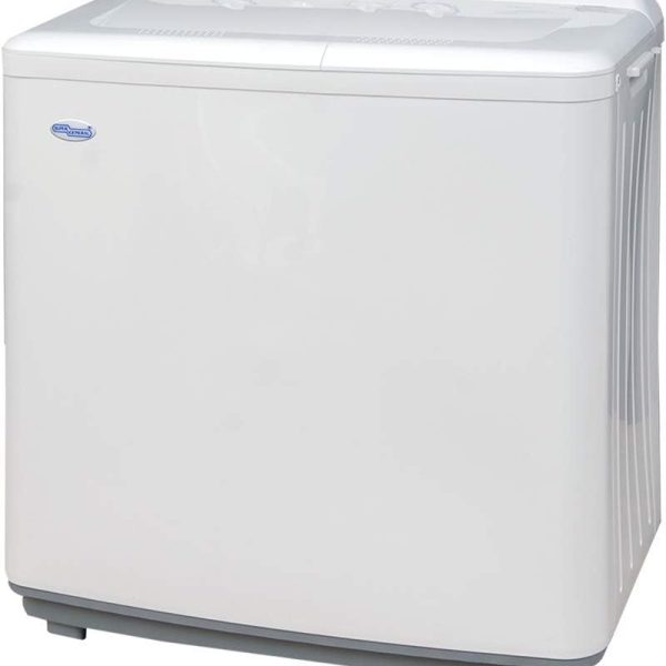 سوبر جينيرال غسالة نصف اوتوماتيك بحوضين بوزن 10 كغم، غسالة تحميل علوي فعالة مع صندوق تروس منخفض الضوضاء، تجفيف بالدوران، SGW-1056-N، 84 × 49 × 92 سم، ضمان لمدة عام