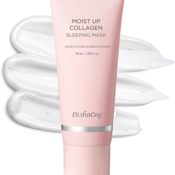 اليشاكوي قناع نوم بالكولاجين من مويست اب - قناع وجه للنوم طوال الليل - كريم جل مرطب للوجه مع فيتامين E والنياسيناميد - مرطب ومضاد للشيخوخة والعناية بالاشراق - 1.69 اونصة سائلة
