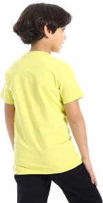 ⁦تيشرت عصري باكمام قصيرة ورقبة دائرية للاولاد⁩ - الصورة ⁦3⁩