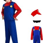 جورونب زي سباك للاطفال من ام اند ال سوبر براذرز التنكري، ازياء تنكرية للهالوين مع قبعة وشارب