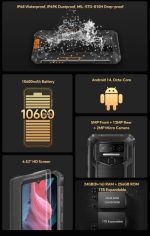 ⁦هاتف ذكي WP23 بلس مقاوم للماء 24GB+256GB بطارية 10600mAh شاشة 6.55 انش اندرويد 14⁩ - الصورة ⁦2⁩