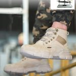 ⁦حذاء سيفتي للرجال من كيديبو، حذاء بمقدمة مركبة للعمل، حذاء جيد التهوية وخفيف الوزن ومضاد للانزلاق، بني - مقاس 39⁩ - الصورة ⁦5⁩