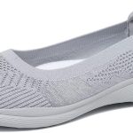 حذاء مشي نسائي جيد التهوية وخفيف الوزن بتصميم عصري بدون كعب سهل الارتداء حذاء رياضي شبكي كاجوال للباليه فستان ممرضة مسطح